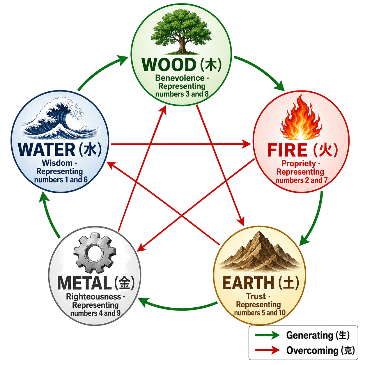 What Do Wood, Fire, Earth, Metal, And Water Mean In Feng Shui?